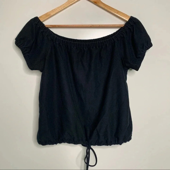 Madewell Black Melody Off-The-Shoulder Top Size Large - Picture 2 of 9